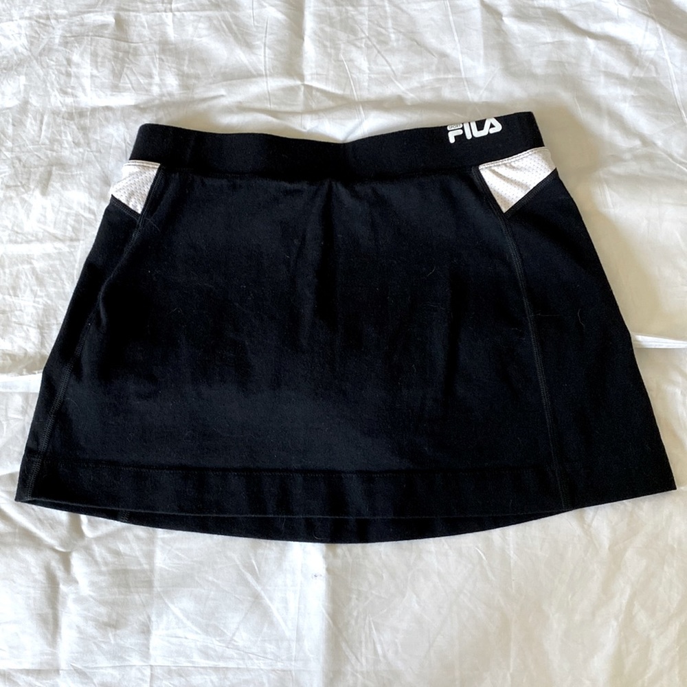 Black and White Fila Skirt